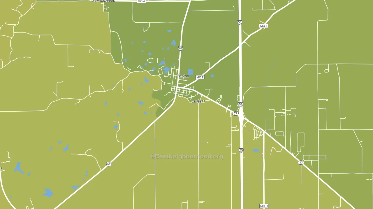 Lambert, MO block-group voter-turnout map