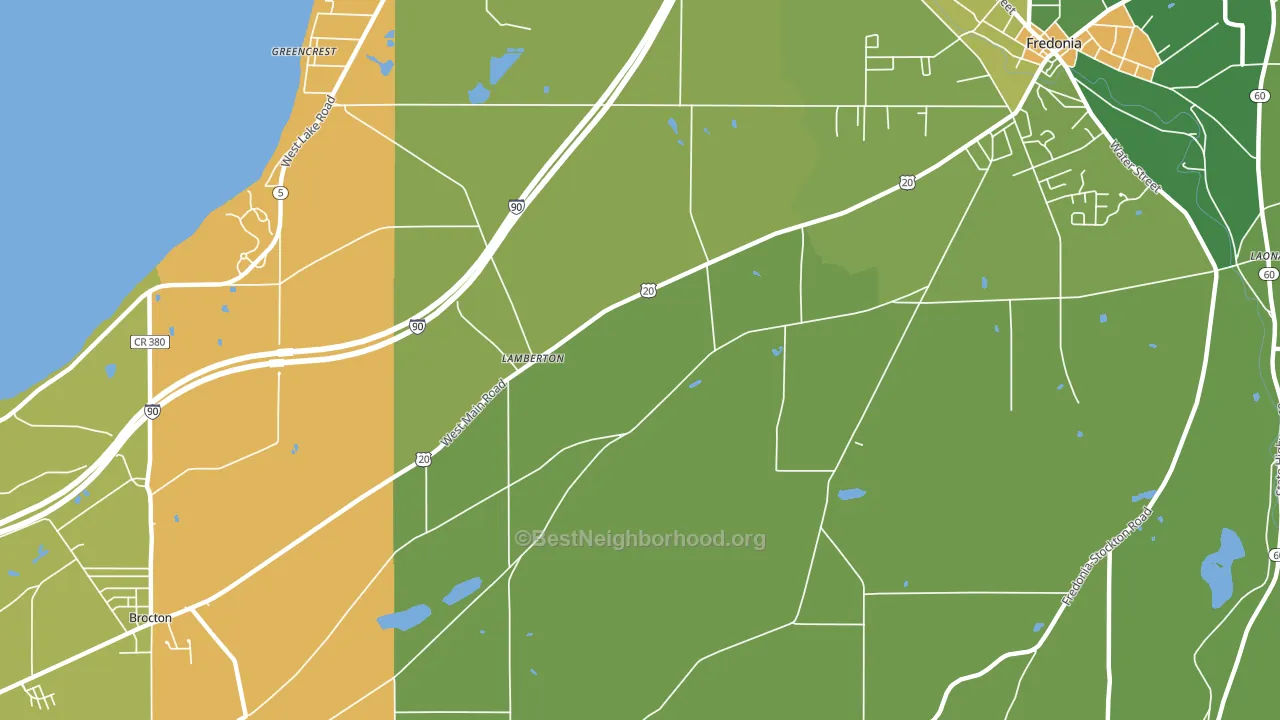 Lamberton, NY block-group voter-turnout map