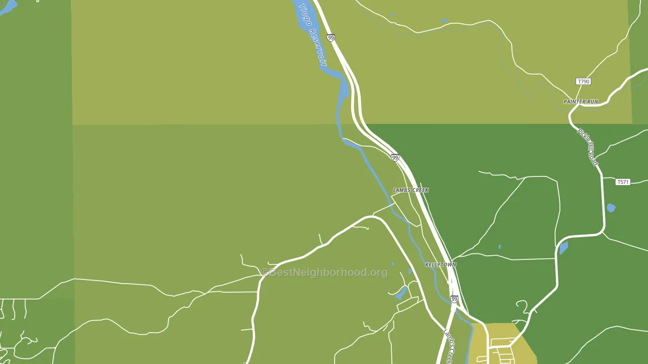 Lambs Creek, PA block-group voter-turnout map