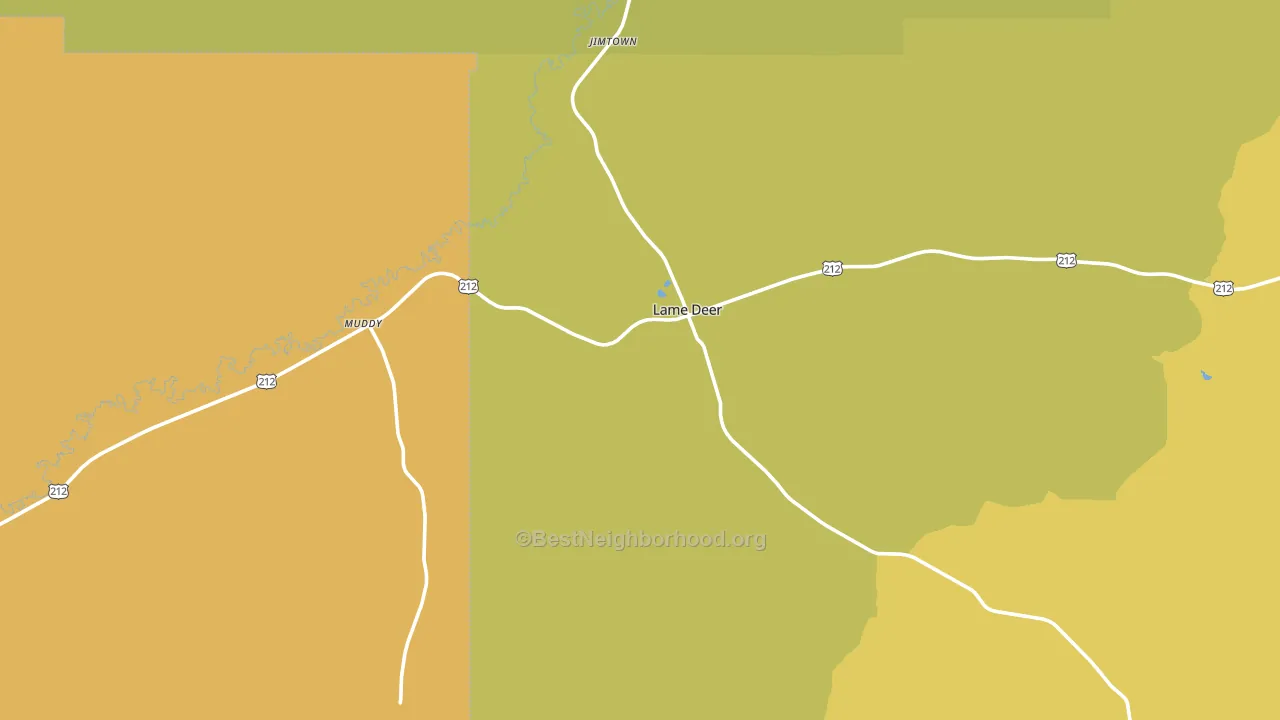 Lame Deer, MT block-group voter-turnout map
