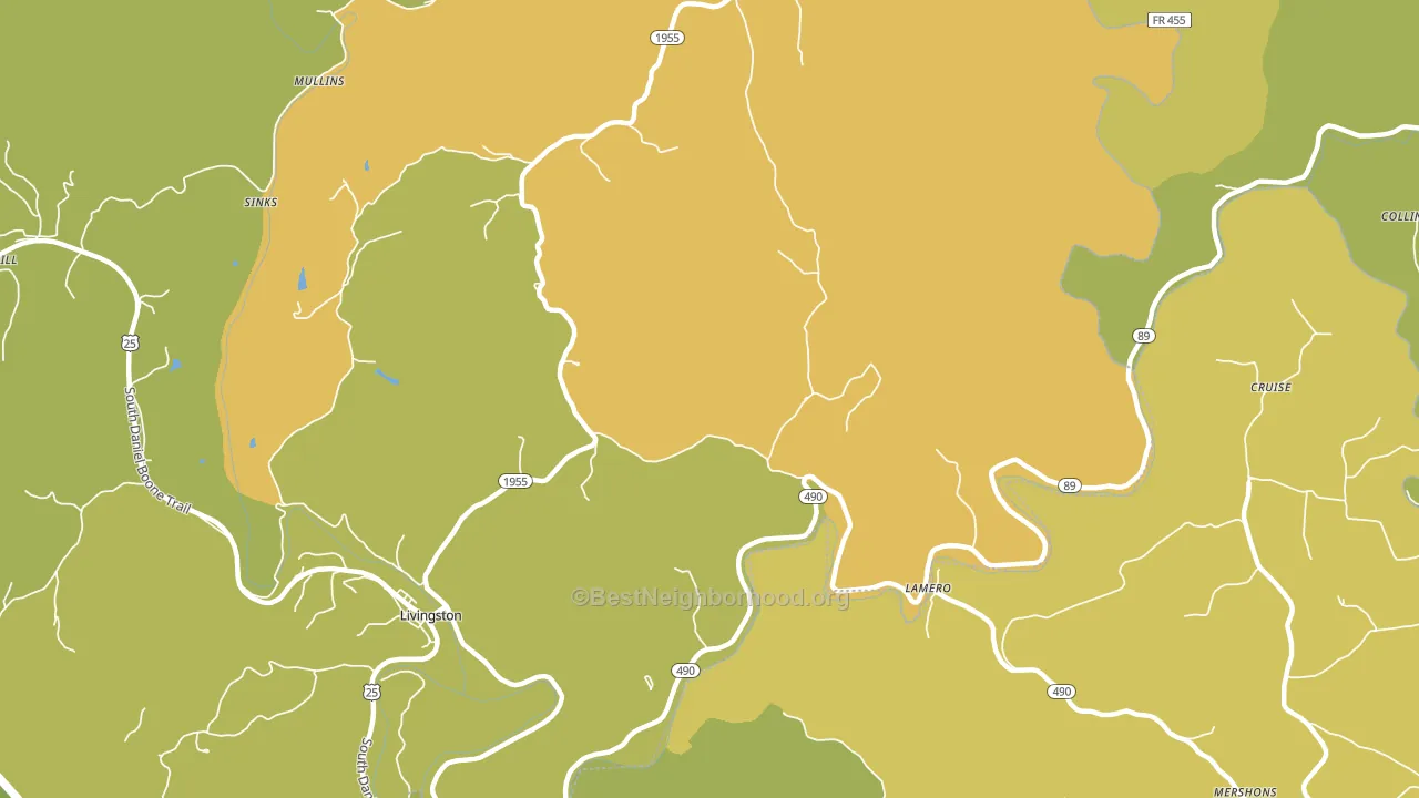 Lamero, KY block-group voter-turnout map