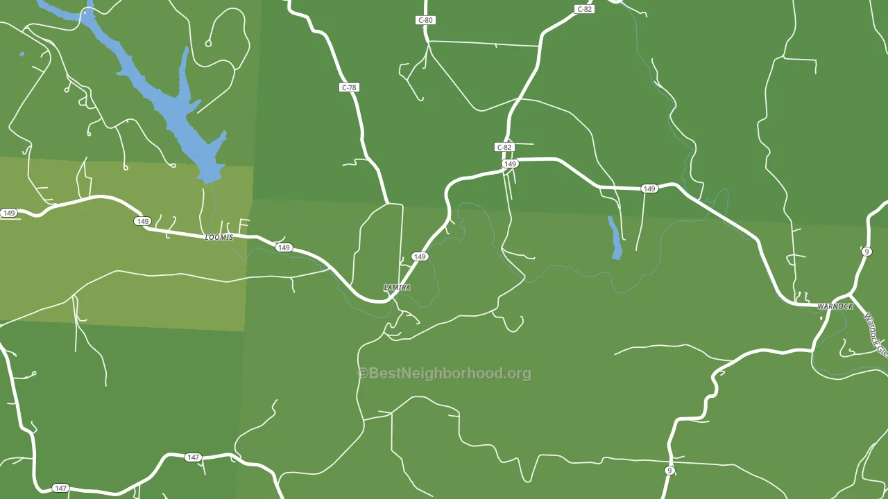 Lamira, OH block-group voter-turnout map
