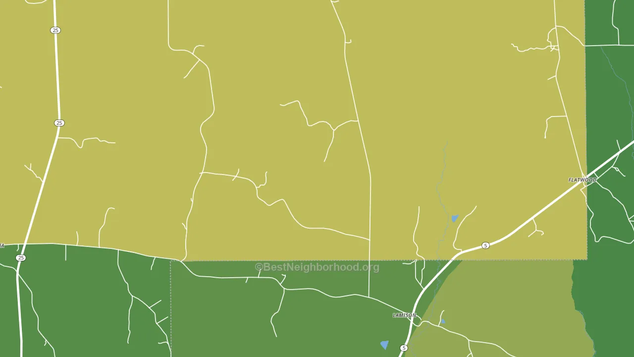 Lamison, AL block-group voter-turnout map