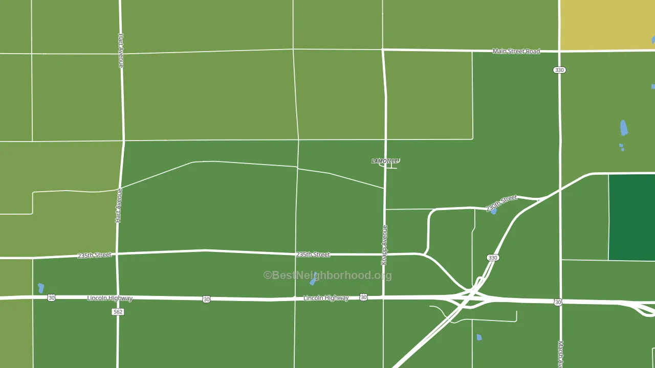 LaMoille, IA block-group voter-turnout map