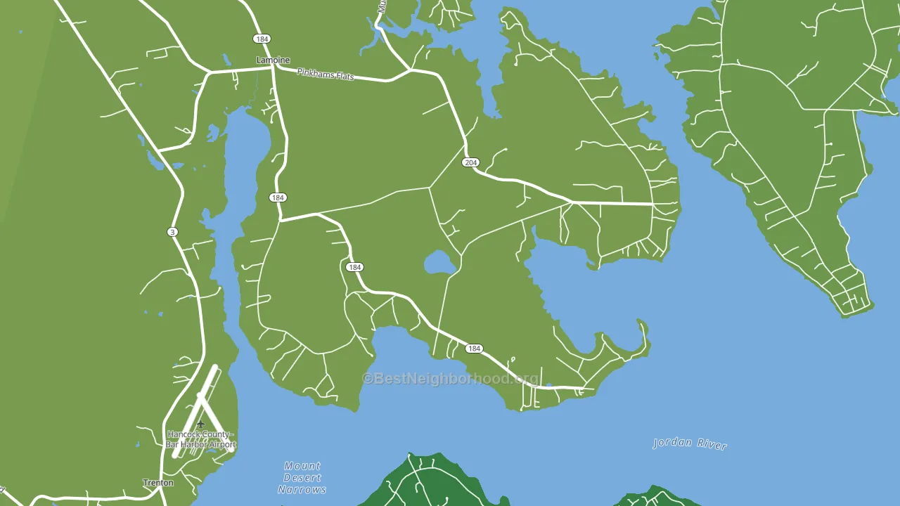 Lamoine, ME block-group voter-turnout map