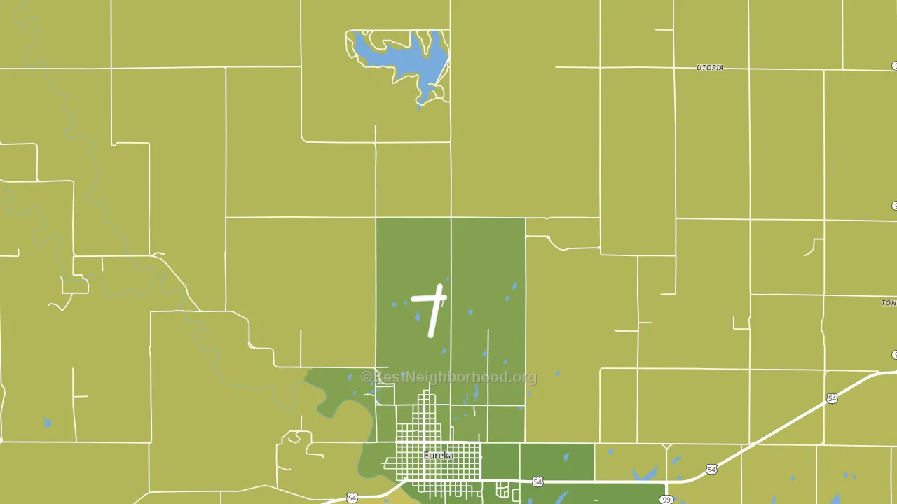 Lamont, KS block-group voter-turnout map