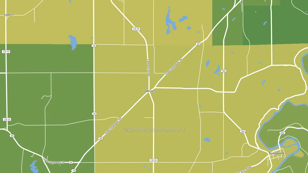 Lamont, NY block-group voter-turnout map