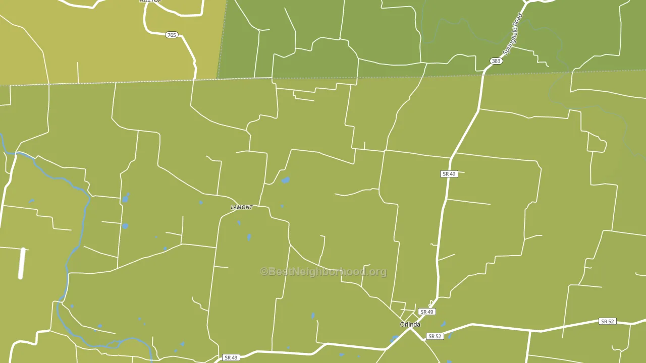Lamont, TN block-group voter-turnout map