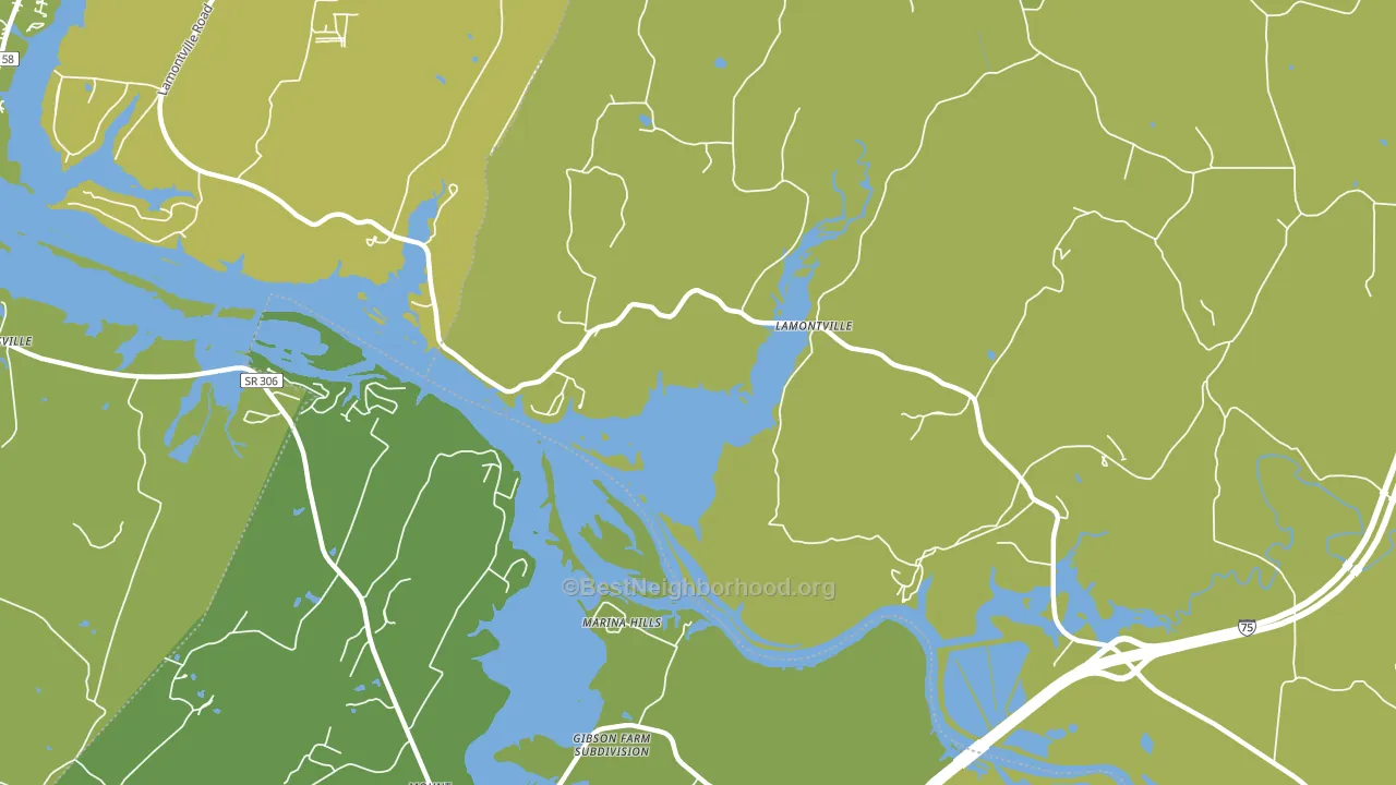 Lamontville, TN block-group voter-turnout map