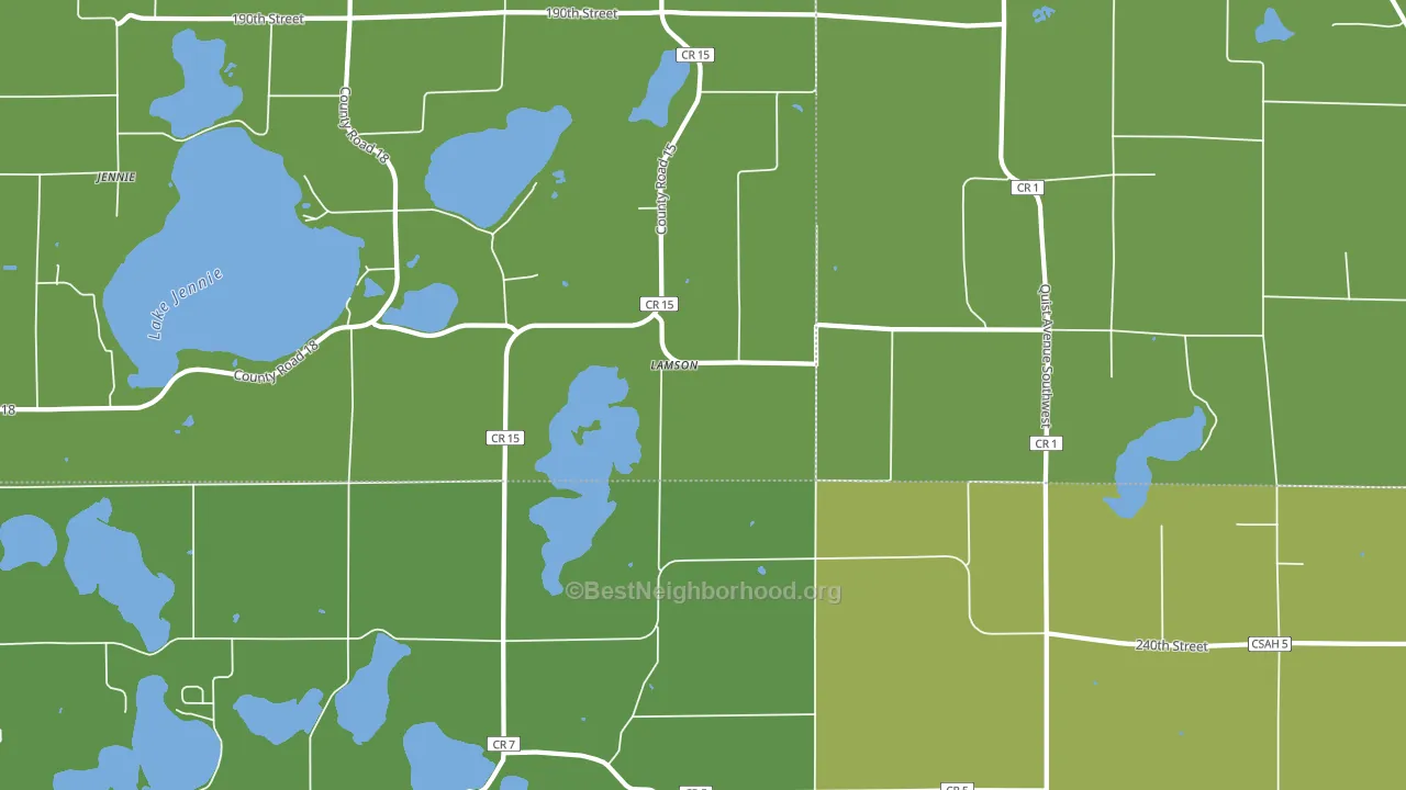 Lamson, MN block-group voter-turnout map