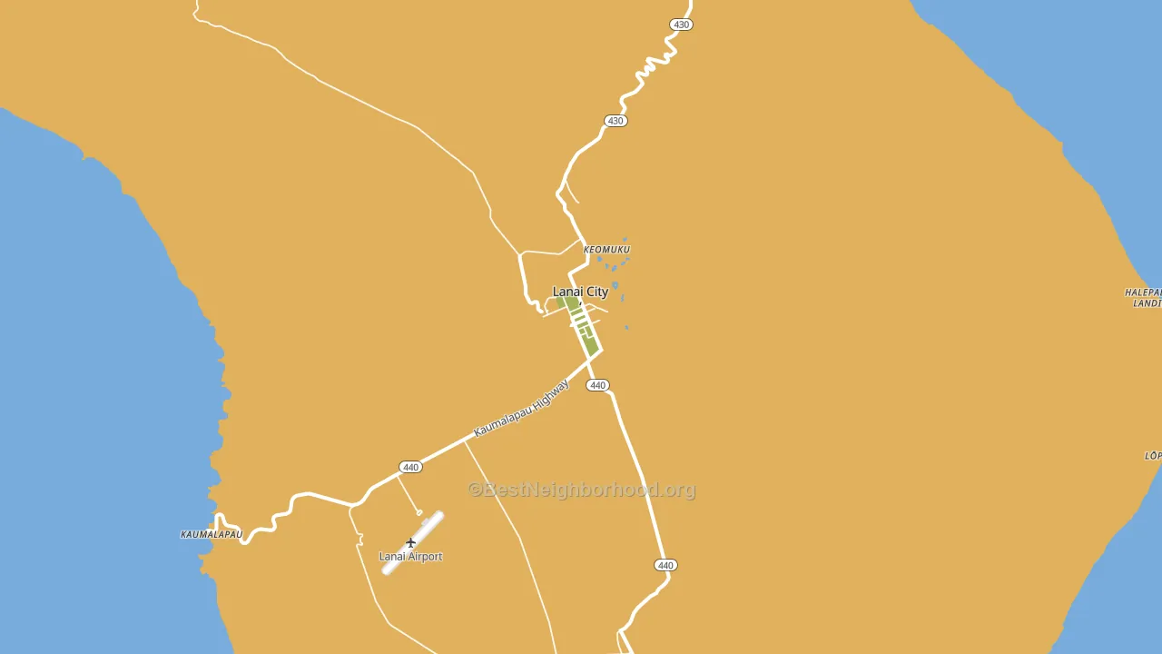 Lanai City, HI block-group voter-turnout map