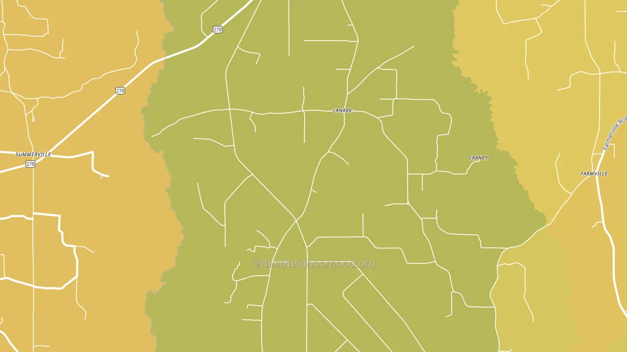 Lanark, AR block-group voter-turnout map
