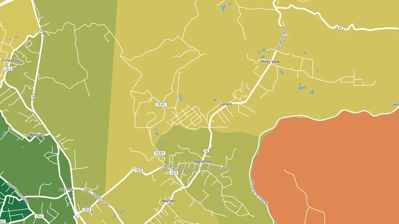 Lanark, WV block-group voter-turnout map