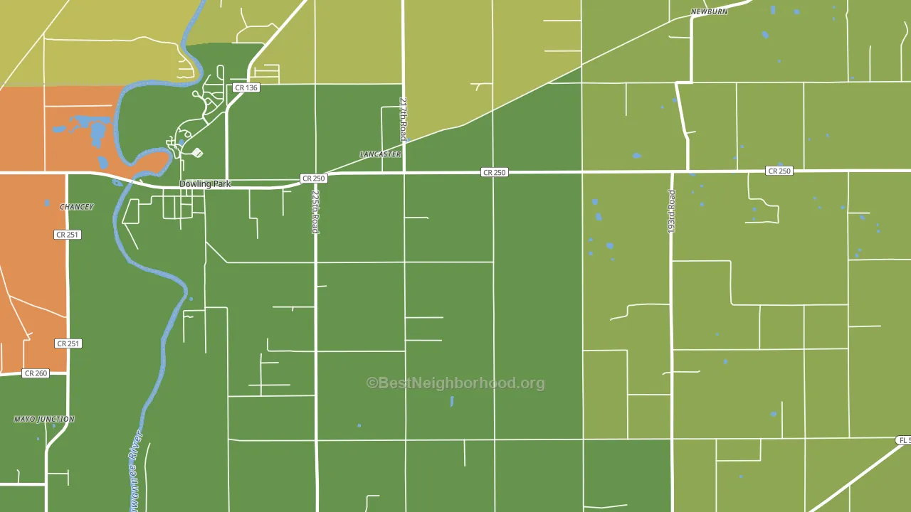Lancaster, FL block-group voter-turnout map