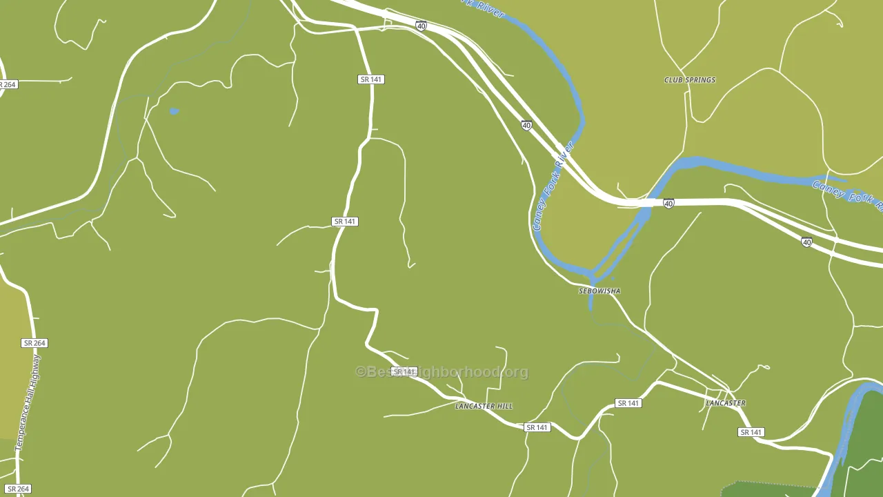 Lancaster Hill, TN block-group voter-turnout map