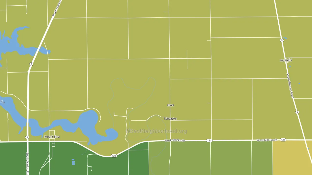 Lancaster, IN block-group voter-turnout map