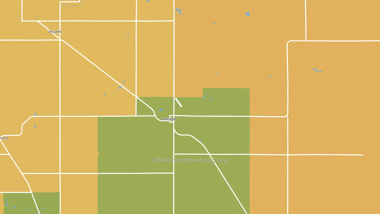 Lancaster, MN block-group voter-turnout map