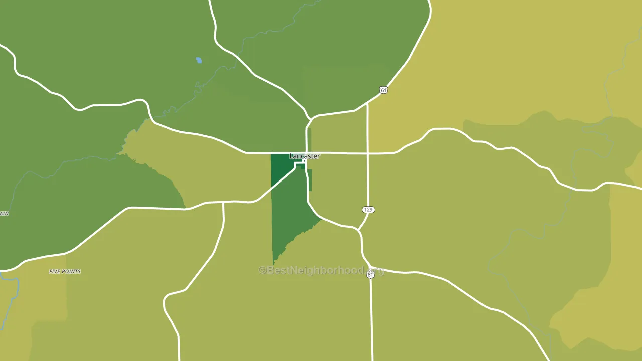 Lancaster, WI block-group voter-turnout map
