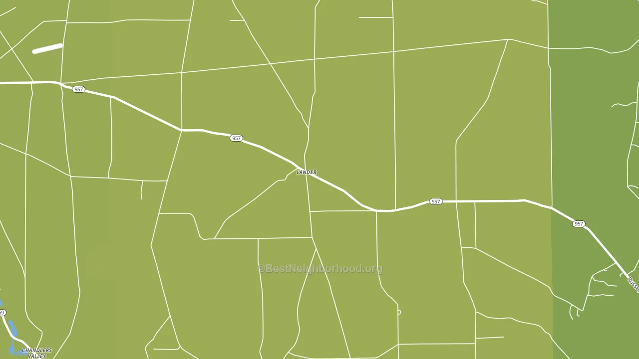 Lander, PA block-group voter-turnout map