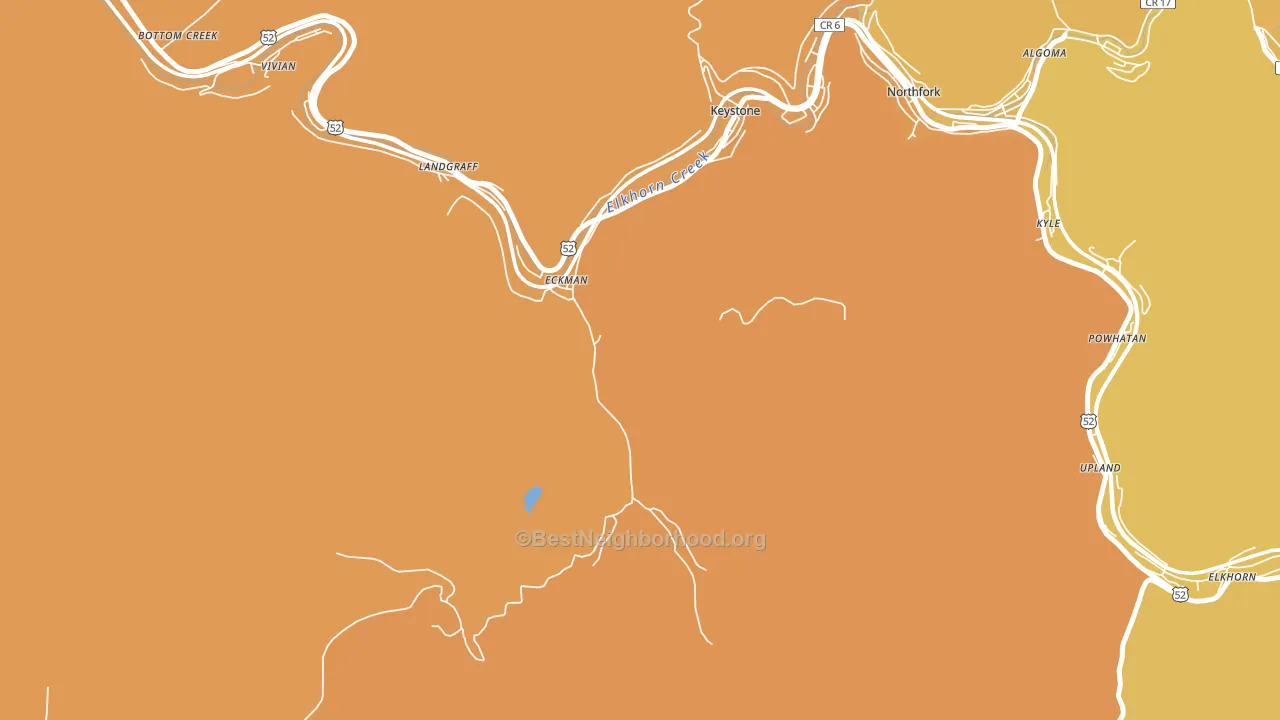 Landgraff, WV block-group voter-turnout map