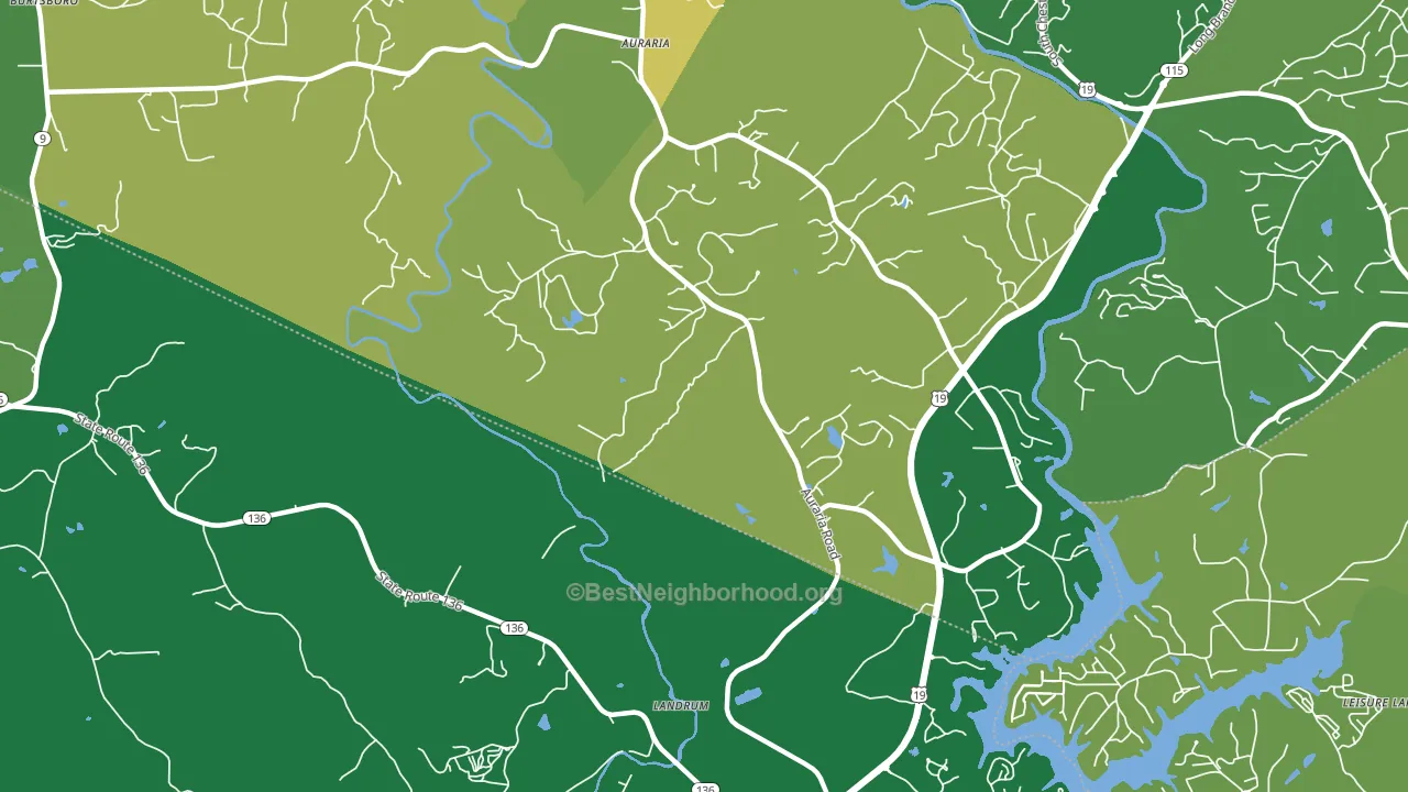 Landrum, GA block-group voter-turnout map