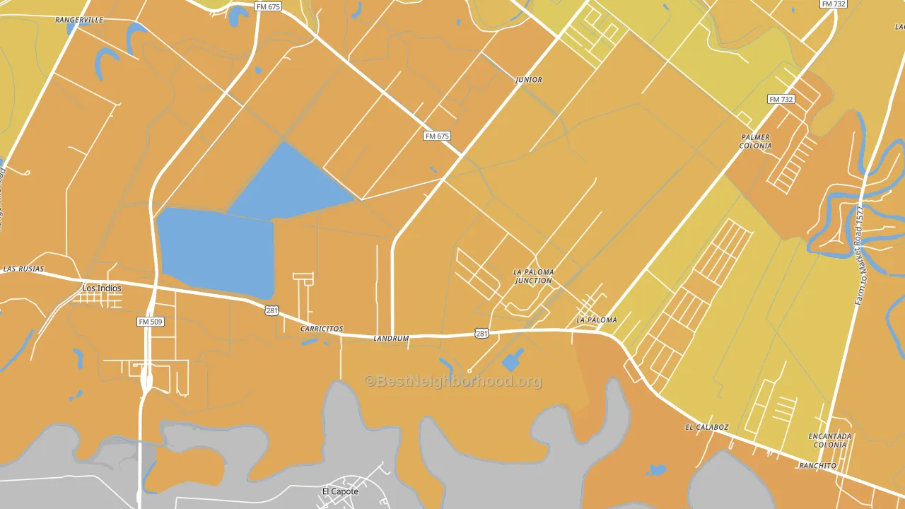Landrum, TX block-group voter-turnout map