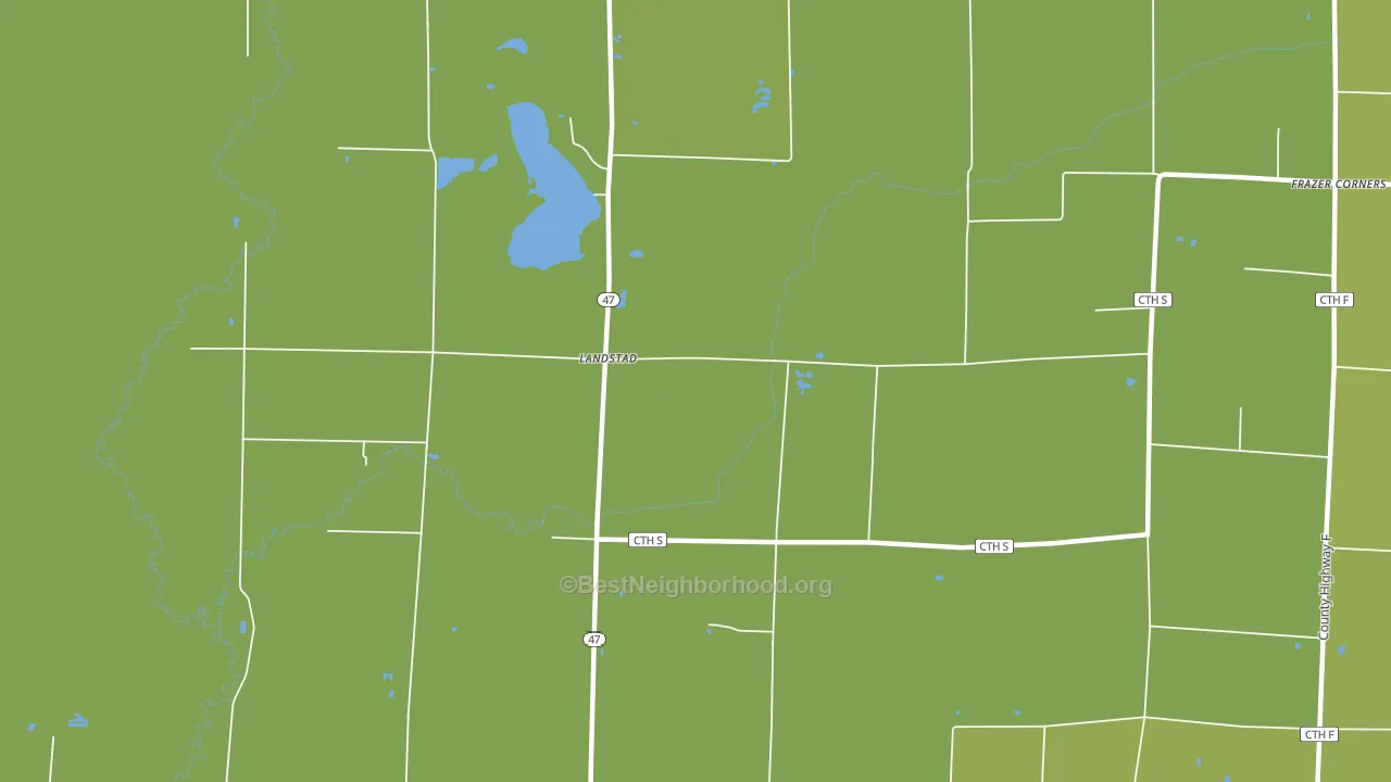 Landstad, WI block-group voter-turnout map