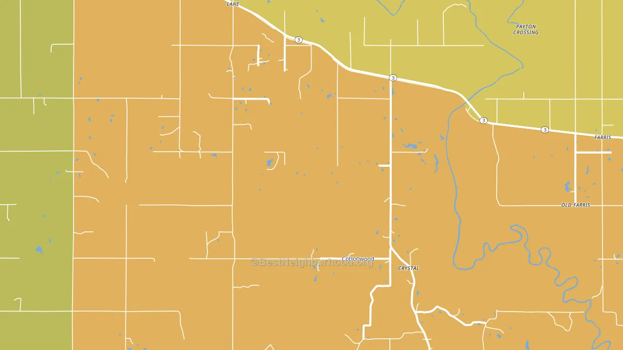 Lane, OK block-group voter-turnout map