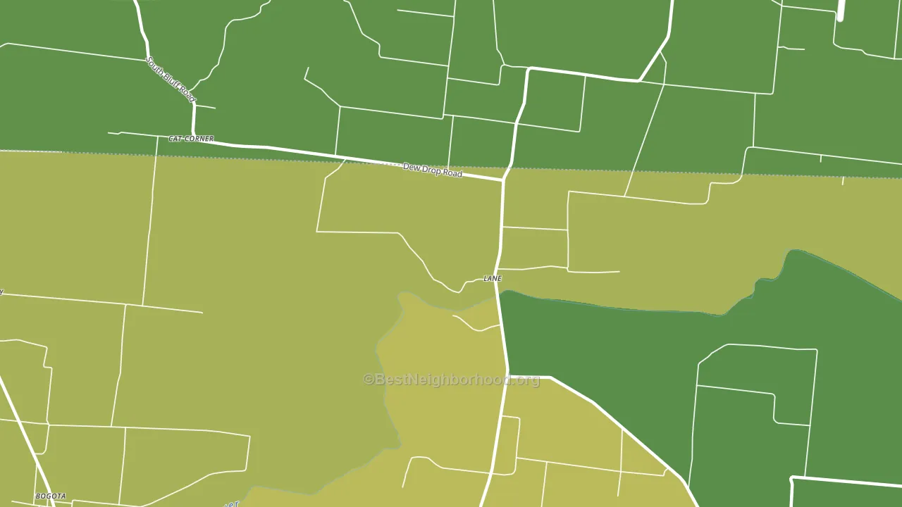 Lane, TN block-group voter-turnout map