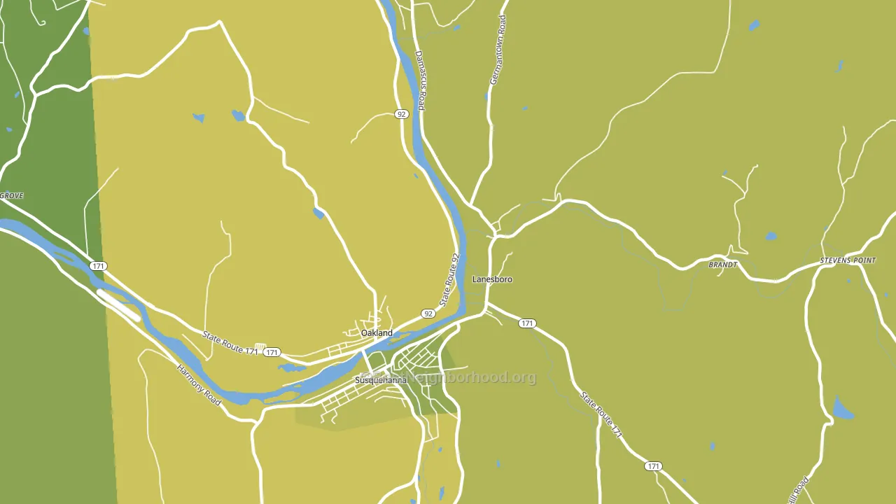 Lanesboro, PA block-group voter-turnout map