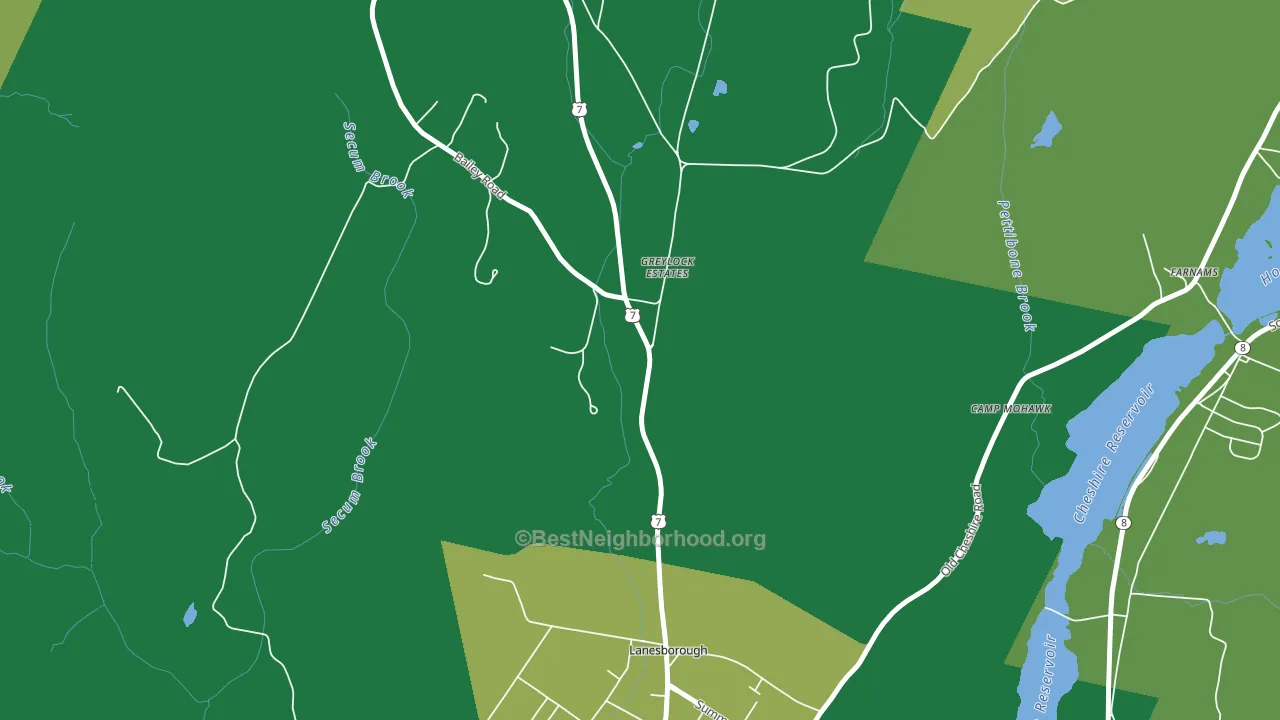 Lanesborough, MA block-group voter-turnout map
