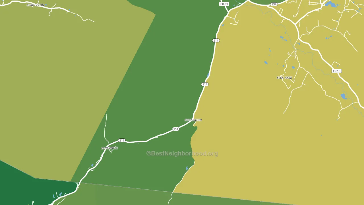 Lanesville, NY block-group voter-turnout map