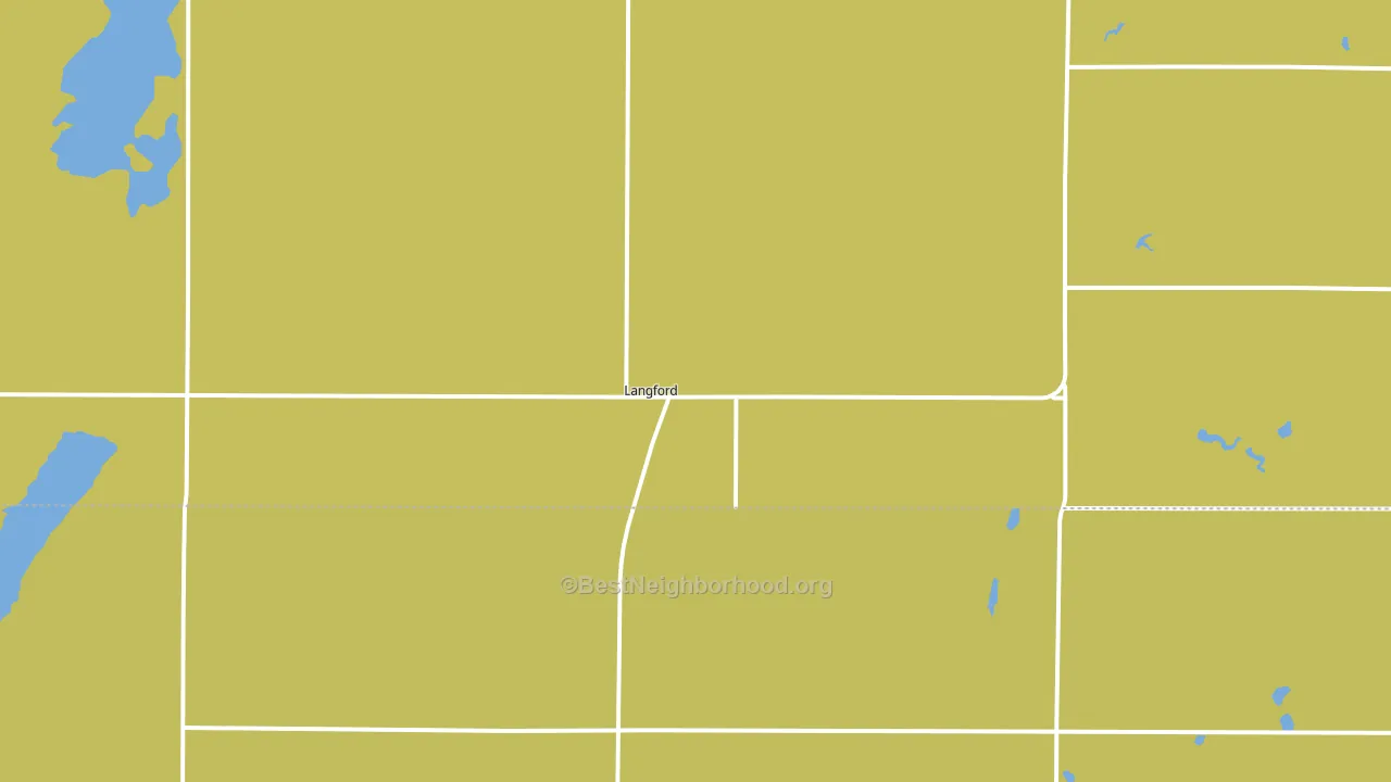 Langford, SD block-group voter-turnout map