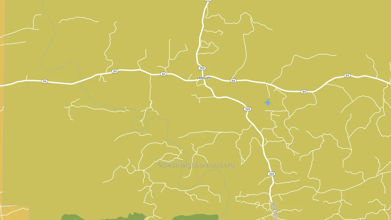 Langley, AR block-group voter-turnout map