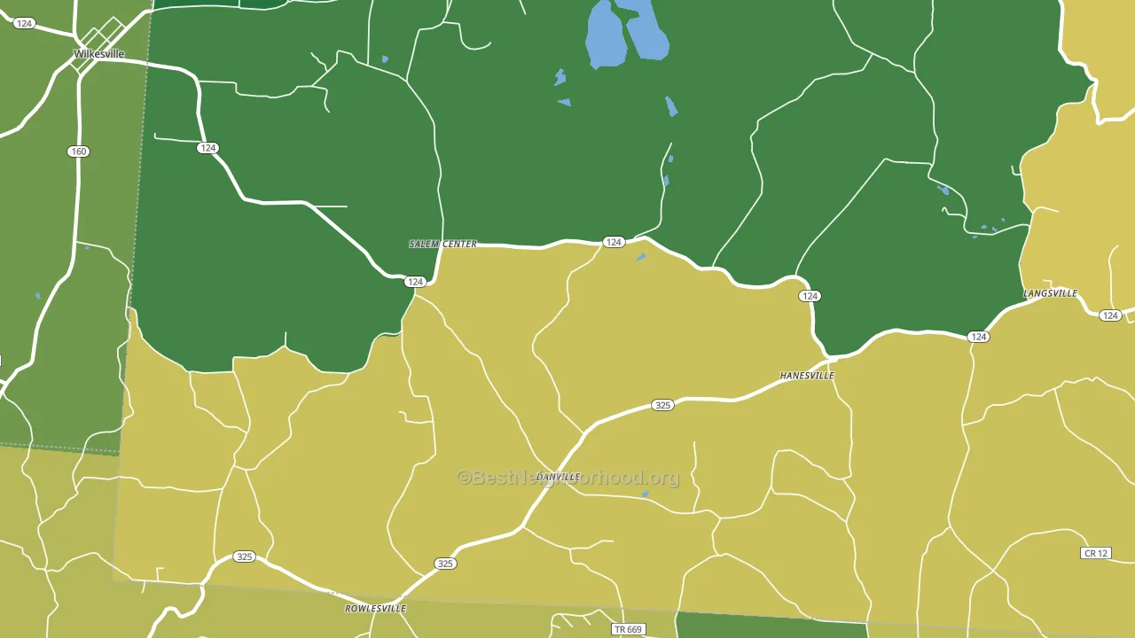 Langsville, OH block-group voter-turnout map