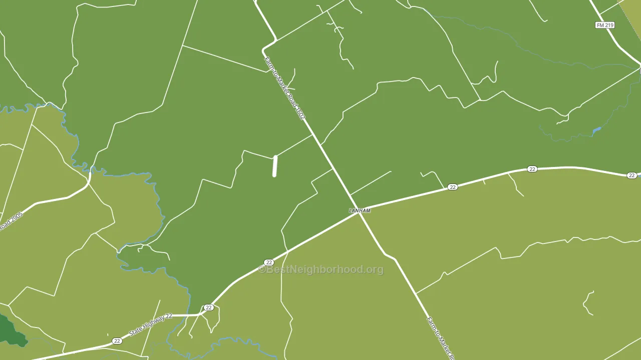 Lanham, TX block-group voter-turnout map