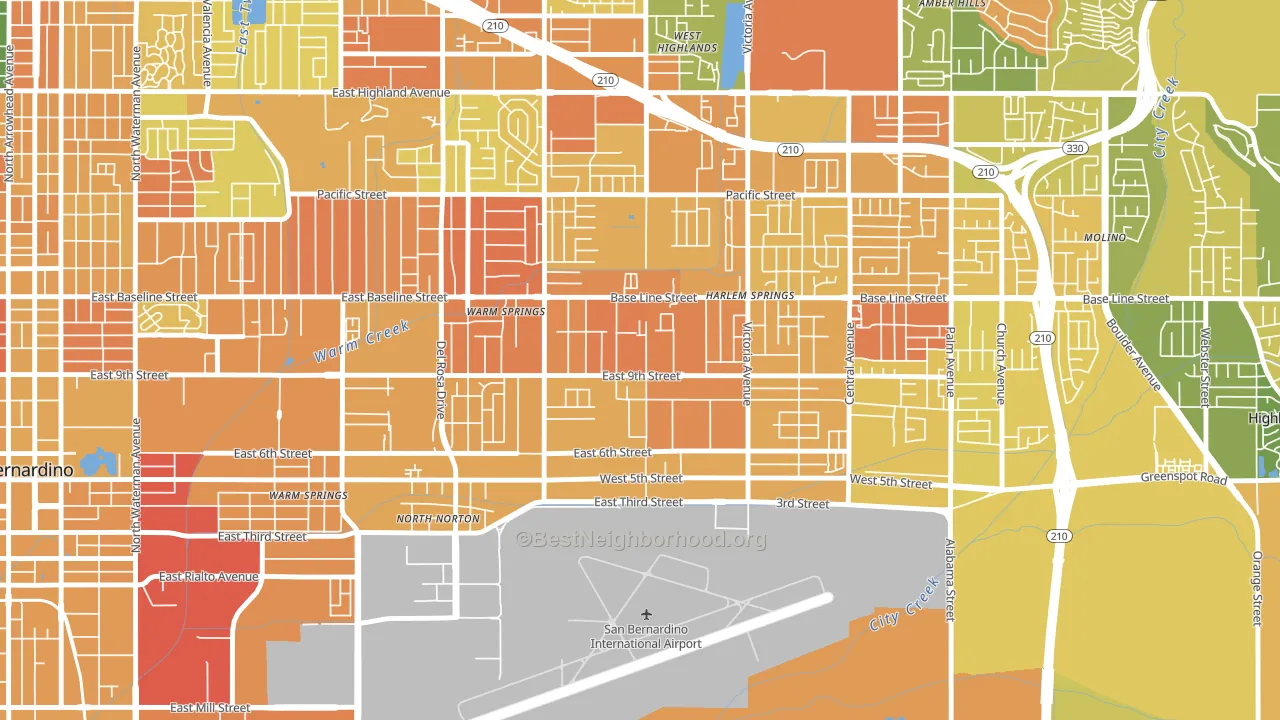 Lankershim, Highland, CA block-group voter-turnout map