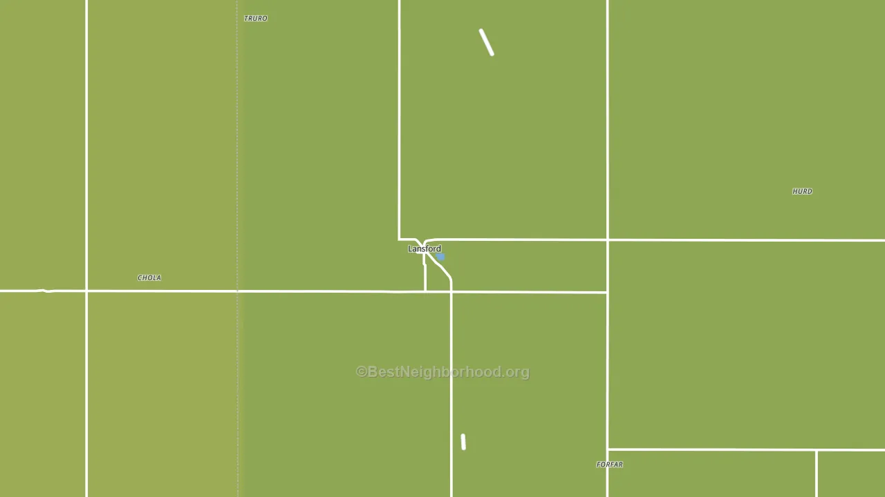 Lansford, ND block-group voter-turnout map
