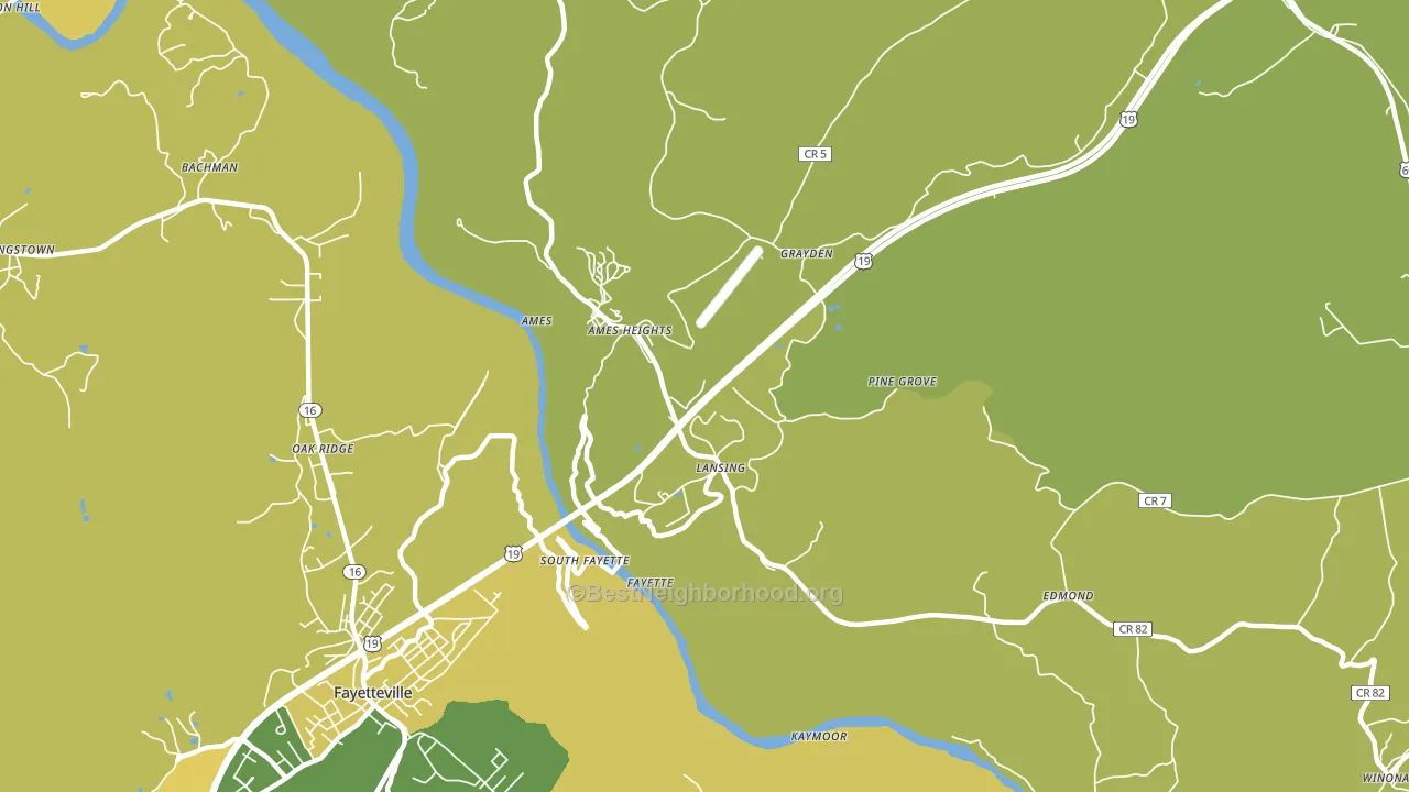 Lansing, WV block-group voter-turnout map