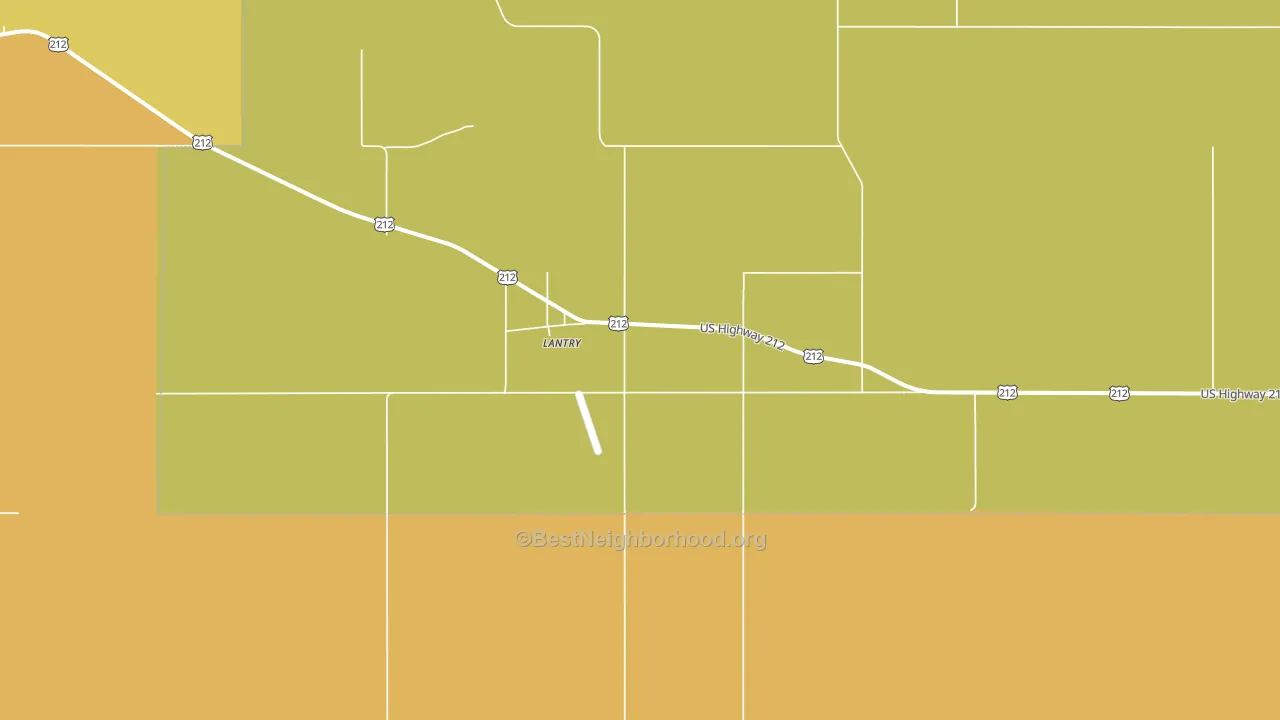 Lantry, SD block-group voter-turnout map