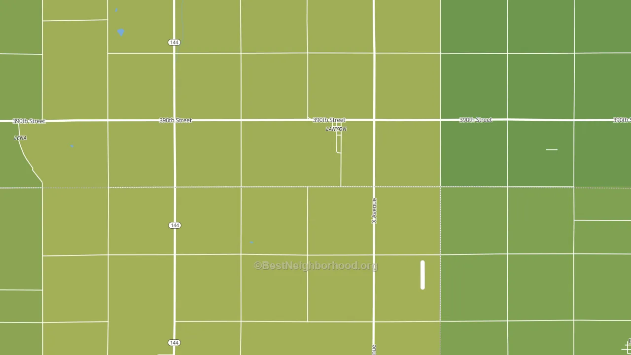 Lanyon, IA block-group voter-turnout map