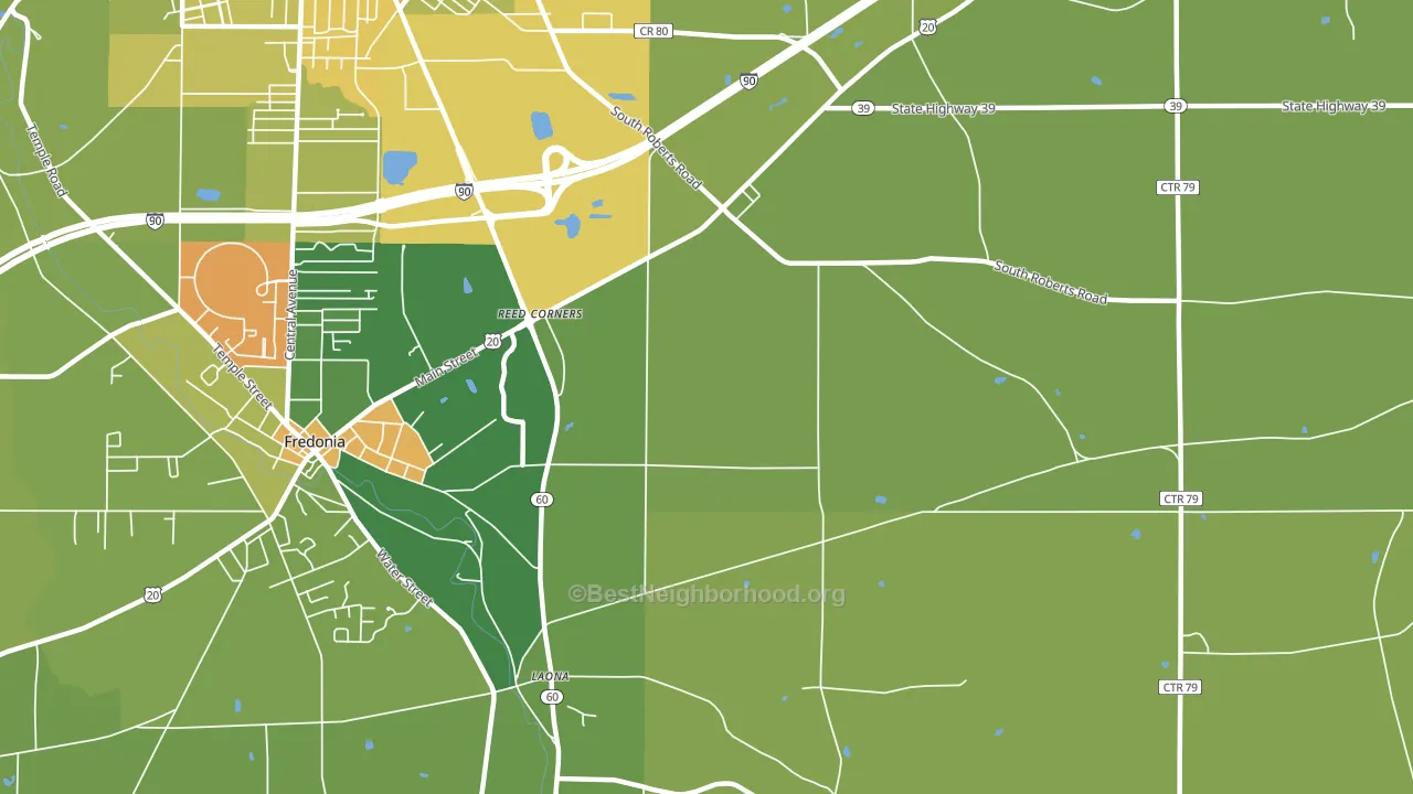Laona, NY block-group voter-turnout map