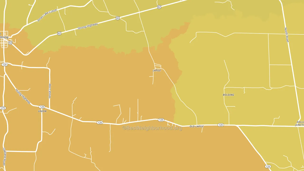 Lapile, AR block-group voter-turnout map