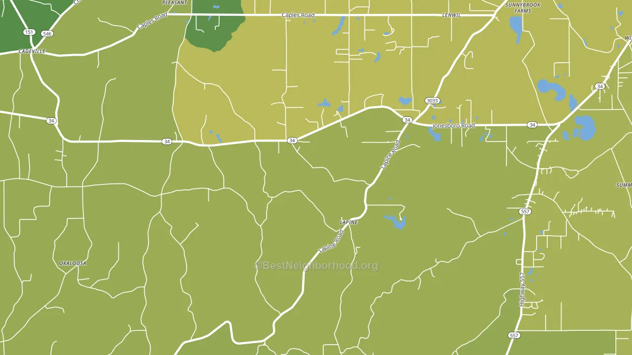 Lapine, LA block-group voter-turnout map