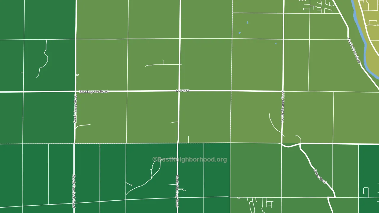 Laporte, MI block-group voter-turnout map