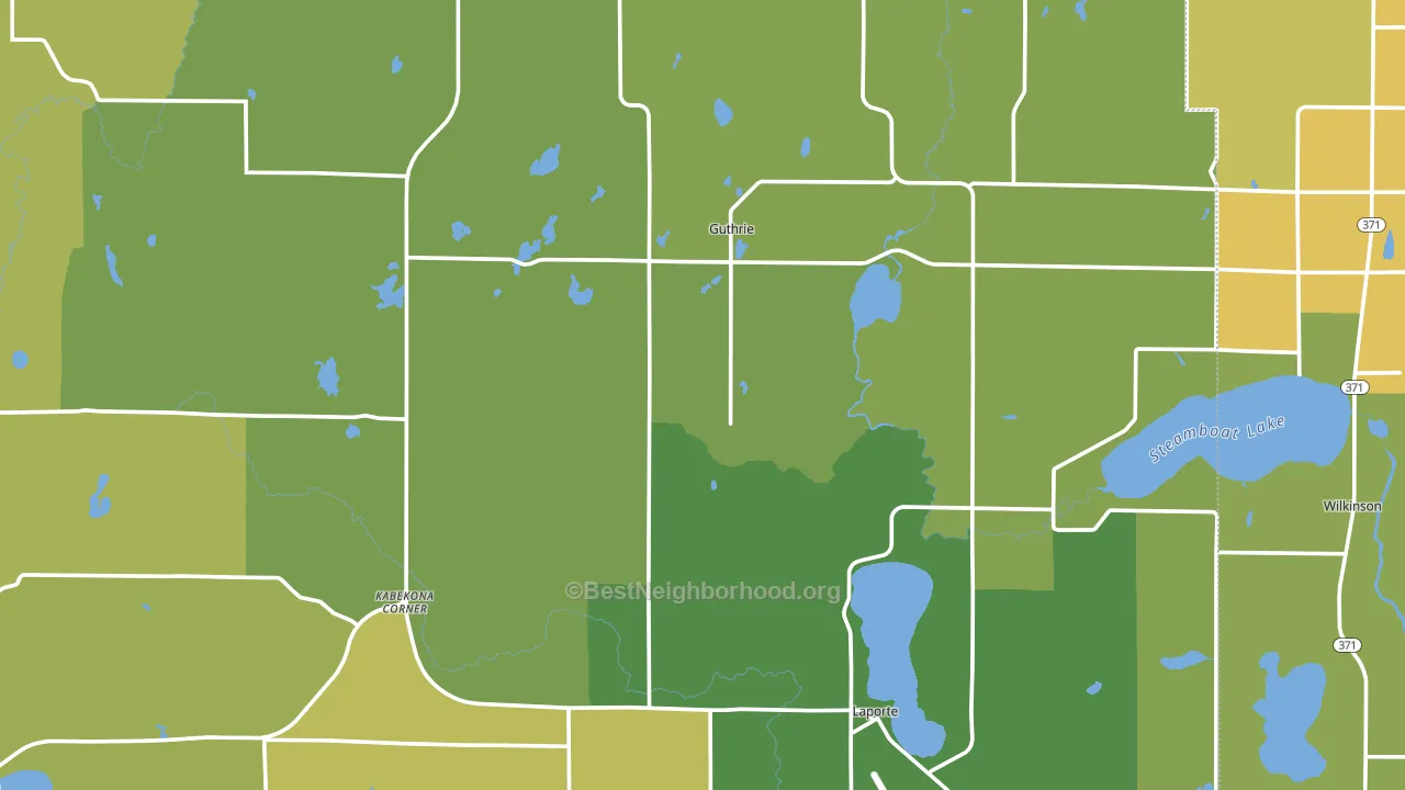 Laporte, MN block-group voter-turnout map
