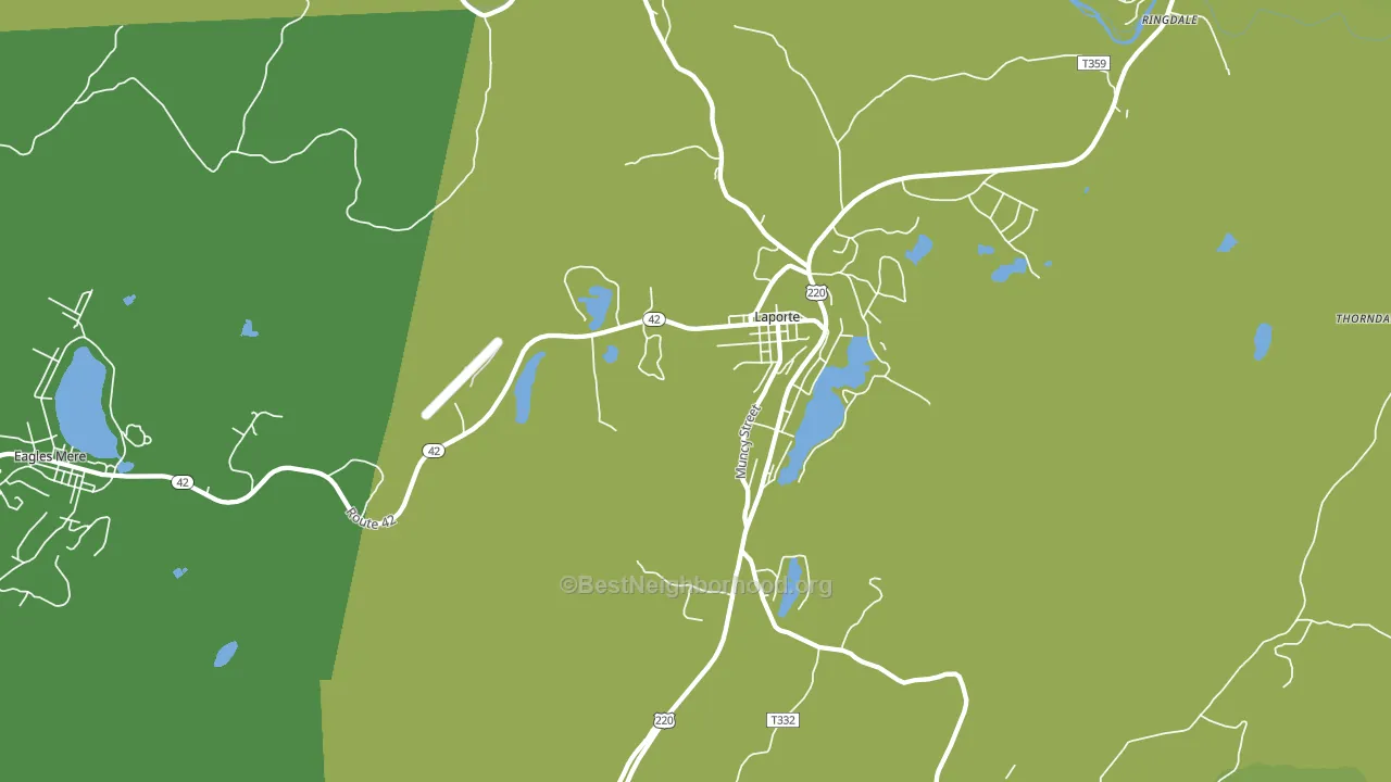 Laporte, PA block-group voter-turnout map