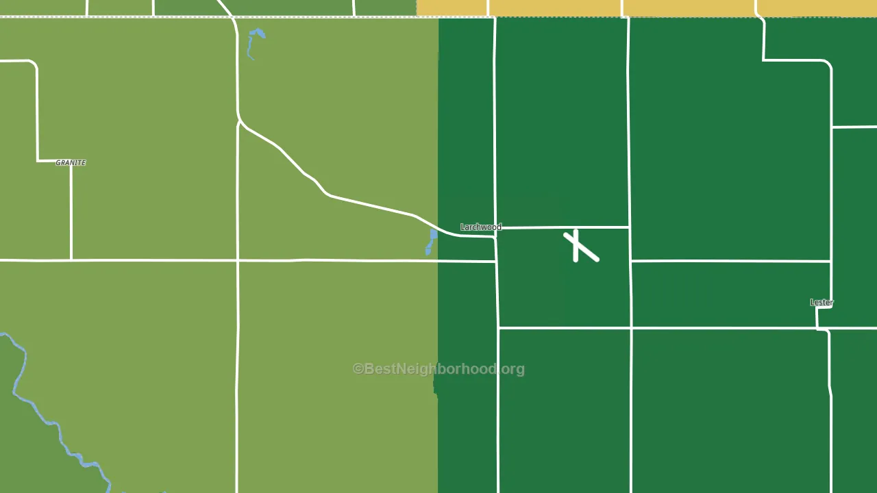Larchwood, IA block-group voter-turnout map
