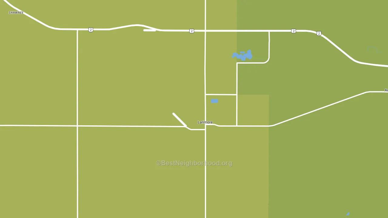 Larimore, ND block-group voter-turnout map