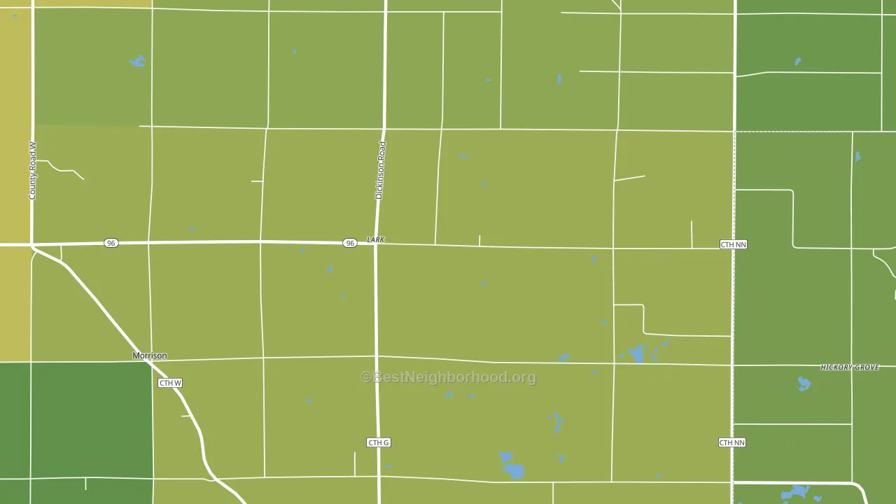 Lark, WI block-group voter-turnout map